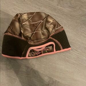 Camouflage Beanie with Pink Trim